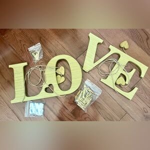 Airglo LOVE Wall Art Letters in Light Green - Decorative Picture Frame Accent